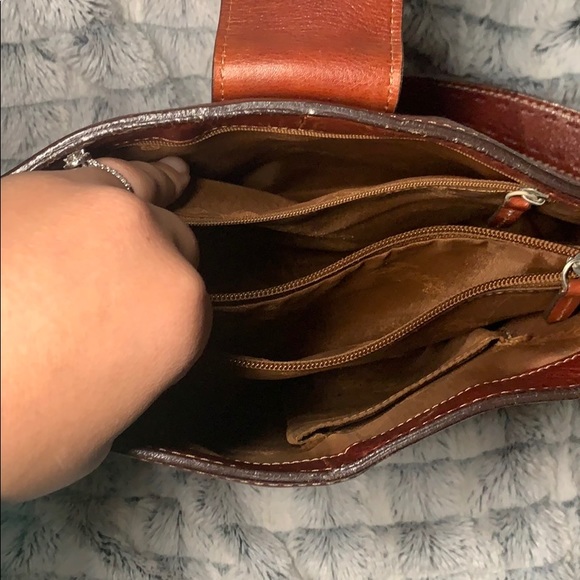 Vintage Fossil Sedona Handbag Brown Leather - Picture 6 of 8